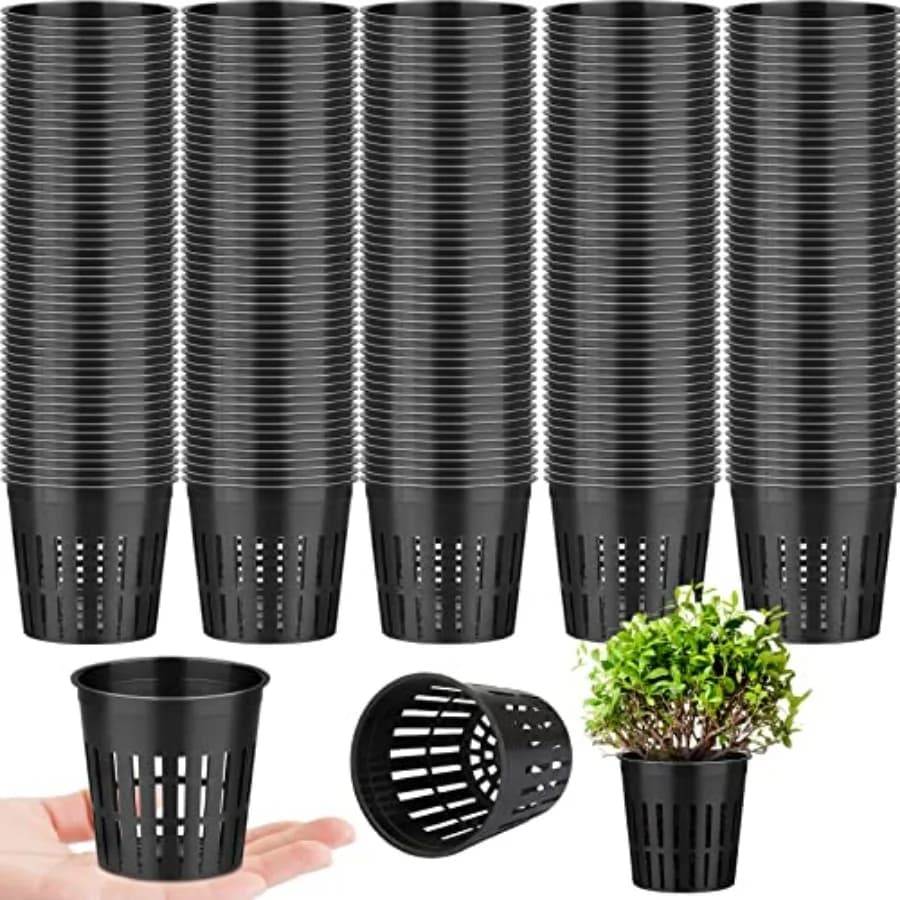 Pack of 500 Net Vases of 2 Plots for Hydroponics - Containers for Cultivation Systems - Cestelli Autoirriganti per Interni ed Esterni