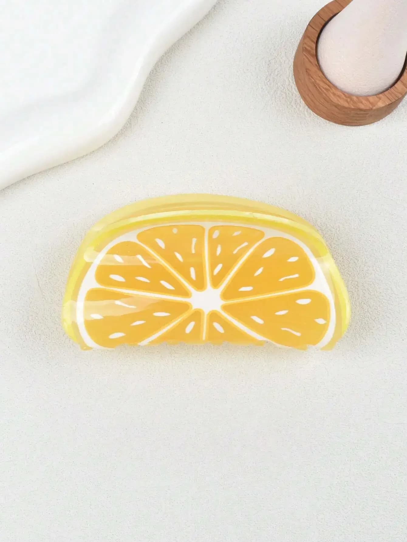 Fermaglio per capelli in acrilico a forma di fetta di limone da donna, grande, antiscivolo, accessorio per capelli alla moda per uso quotidiano