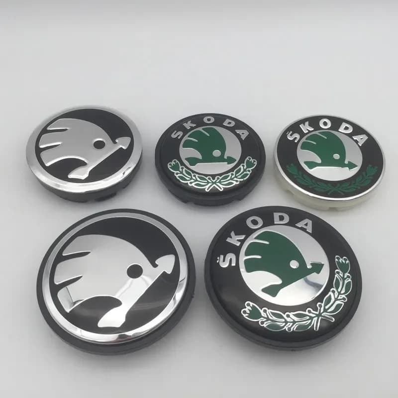 20 pz 3D 56mm 65mm Per Skoda Auto emblema mozzo Ruota Centro Cap Badge copre adesivo Decalcomanie Accessori Per Lo Styling