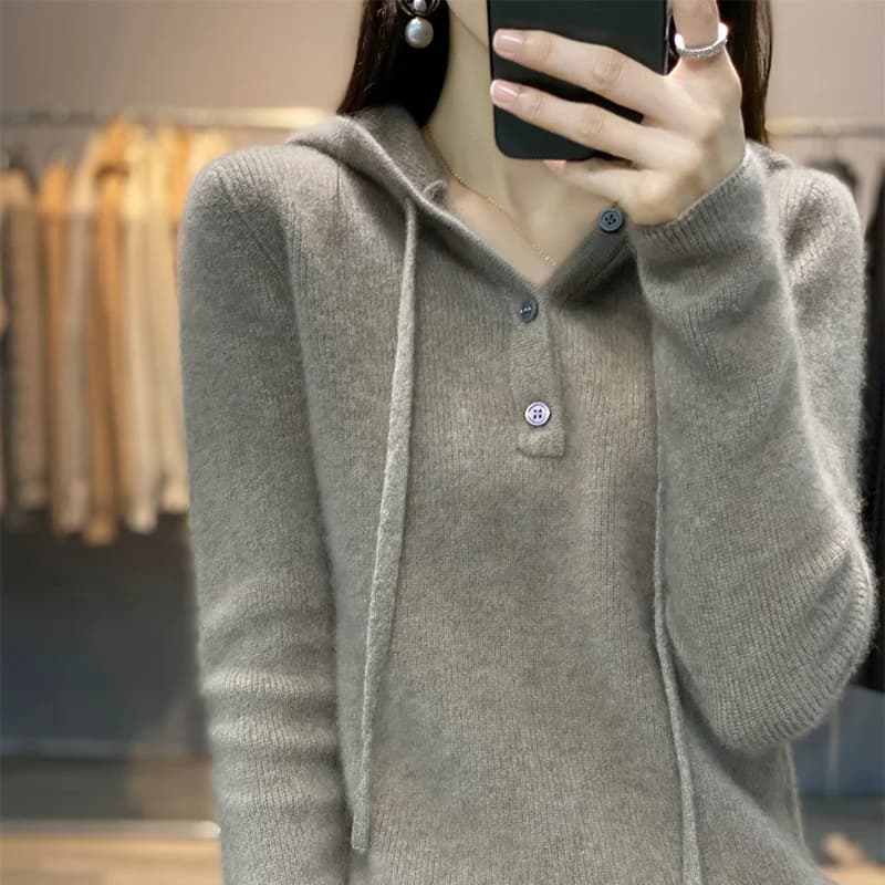 Loose Fit Thickened Hoodie Sweater Women's Commute Style Bottoming Top Outerwear New Autumn Winter Fashion Trend