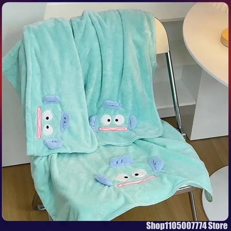 Kawaii Hangyodon Women's Coral Velvet Bathroom Towel, Animated Cardboard Shaped Hair Dryer, Kawaii Bath skirt, Cute Towel, Home Toiletry, Girl Gift