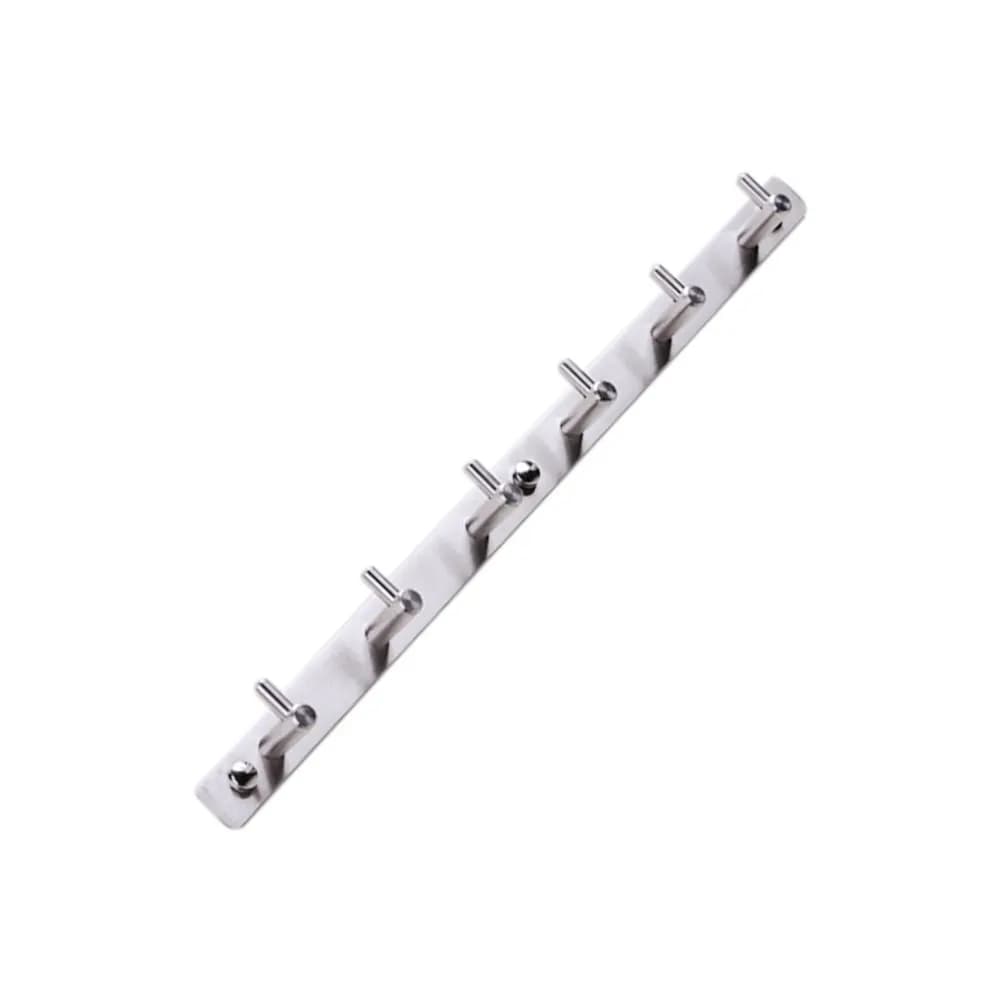Stainless Steel Wall Mounted Hook Rack Modern Multi-Function Rail For Bathroom Bedroom Garage Storage Organization Coat