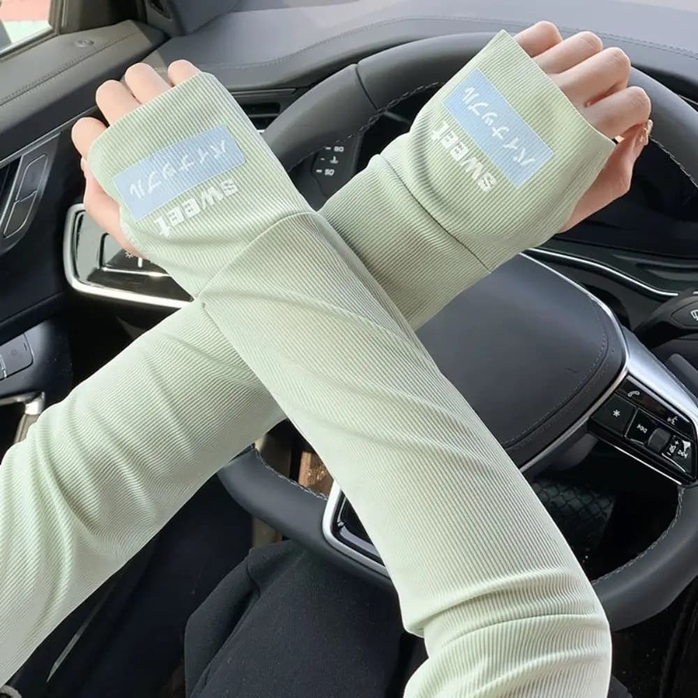 1 Unisex Anti-UV Sleeves Paio, Elastic Solar Protection for Guide, Cooling Gloves, External Covers, New