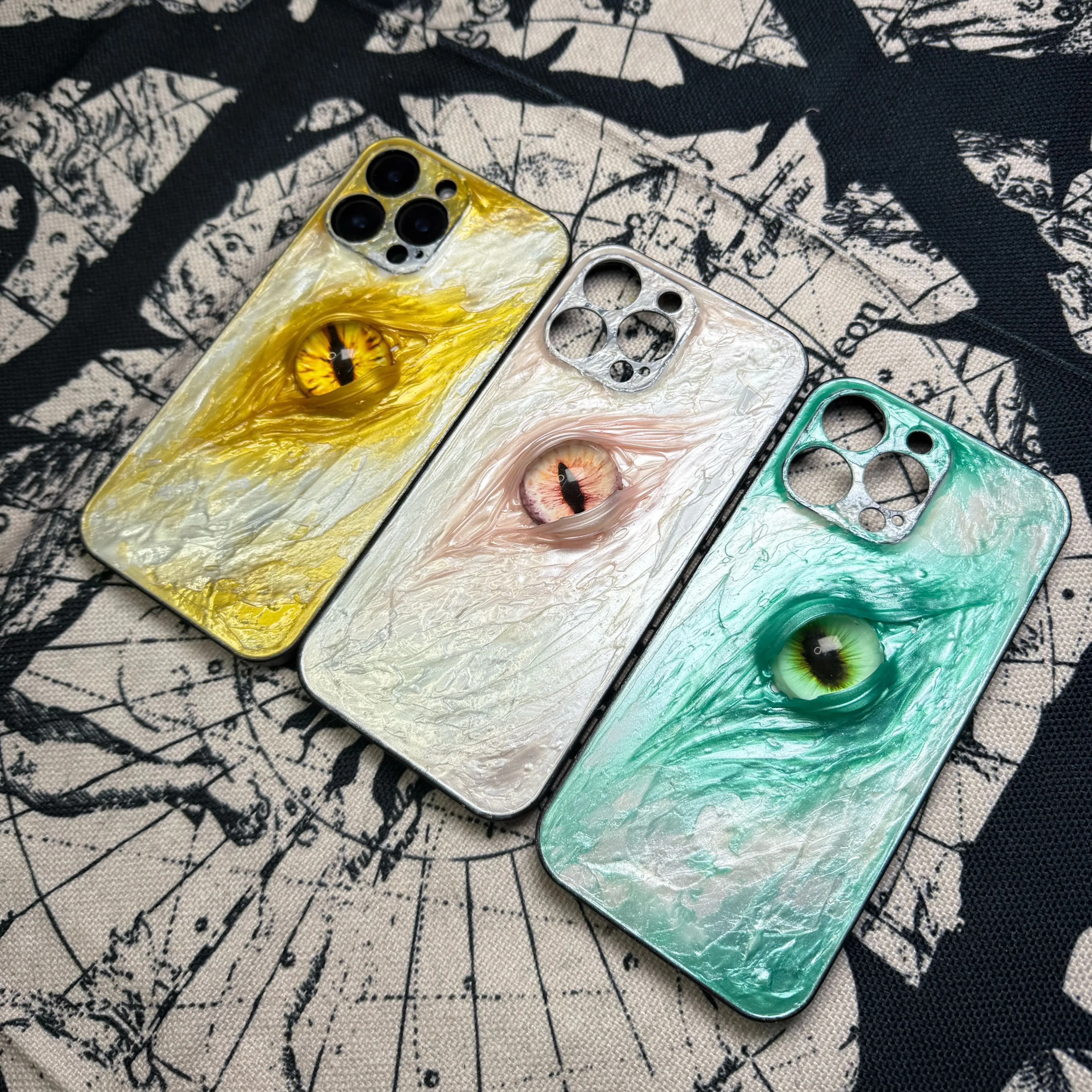 4060 Custodia per telefono color dopamina malvagio fatta a mano in stile gotico scuro 3D personalizzabile per tutti gli smartphone adatta a qualsiasi dispositivo mobile