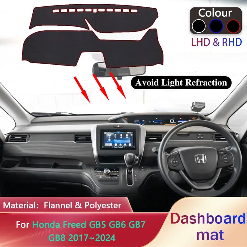 Car Dashboard Cover for Honda Freed GB5 GB6 GB7 GB8 2017~2024 Liner Anti-Slip Mat Sunshade Dashmat Carpet Rug Pad Accessories
