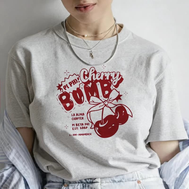2026 Y2k 90s Cherry Print T-shirt Girl Casual Short Sleeve O Neck Top for Summer Female Clothing T Shirt Women Summer Tee