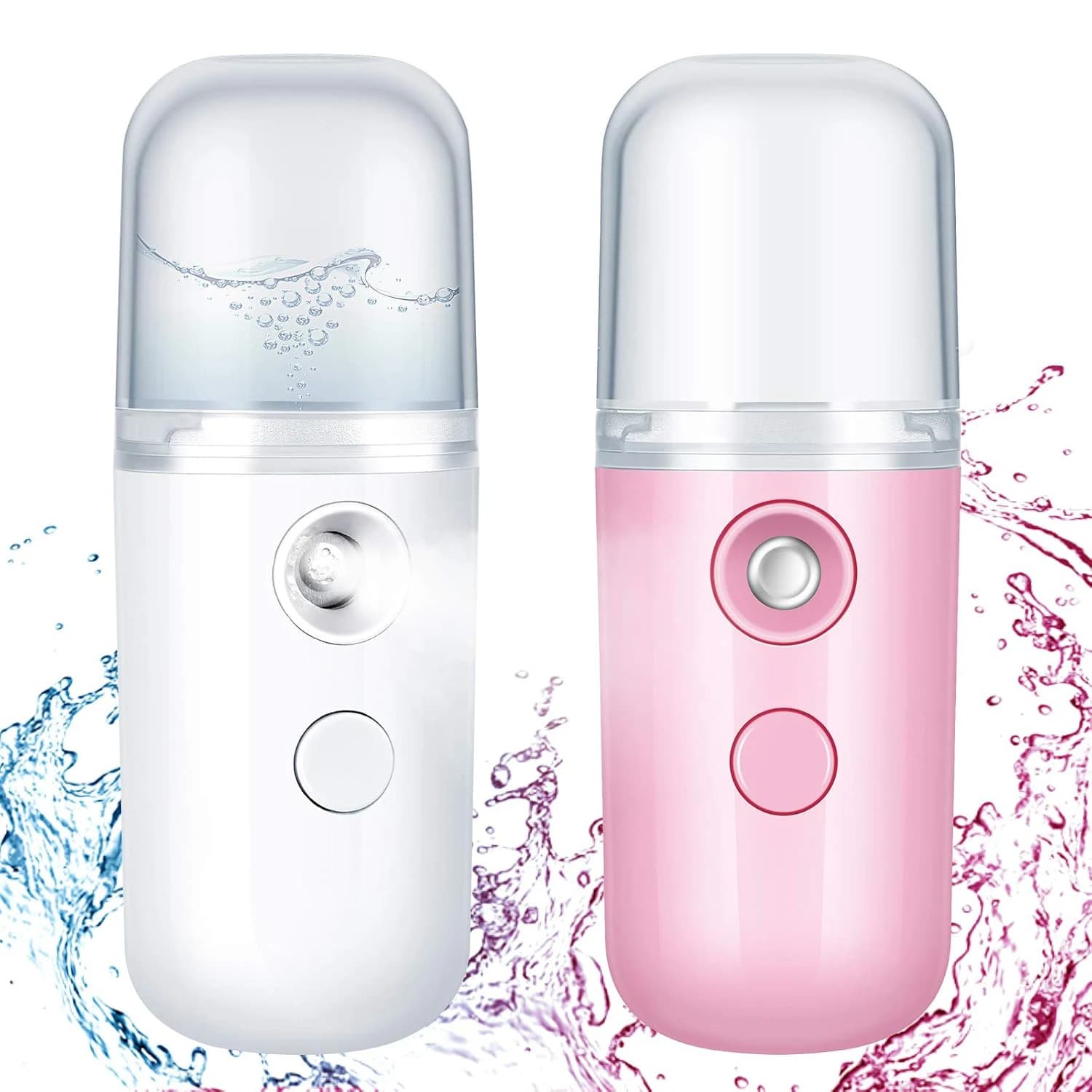 2/1pcs USB Rechargeable Nano Mist Facial Sprayer 30ml Mini Face Steamer Humidifier Nebulizer Portable Moisturizing Beauty Tools