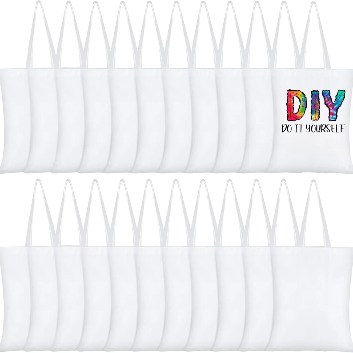 6 sacchetti di tela in poliestere bianco per sublimazione, bianco beige -40x30 cm per San Valentino, tie-dye fai da te, souvenir ed eventi