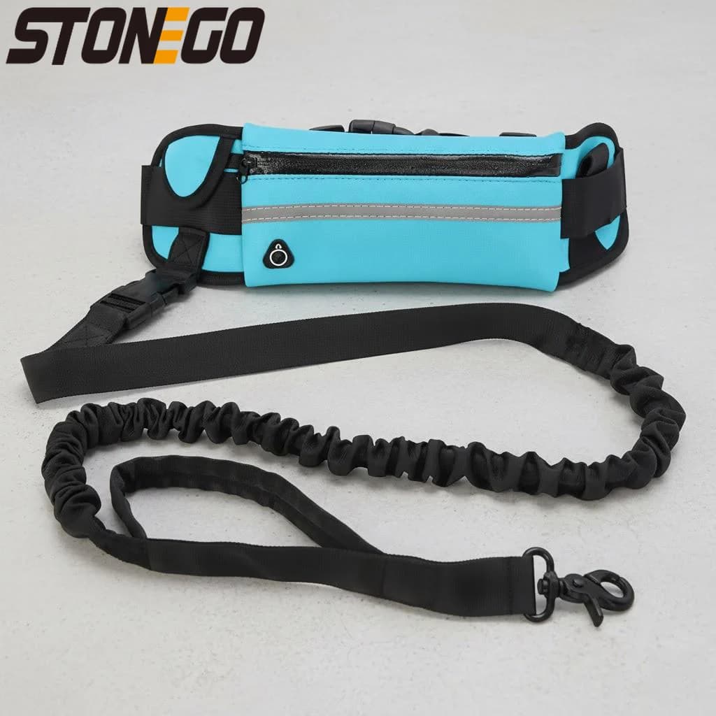 Hand-free Retractable Dog Grip, Reflective Belt with Stroller and Race Cord, Elastic Dog Collar, Pet Traction Accessories