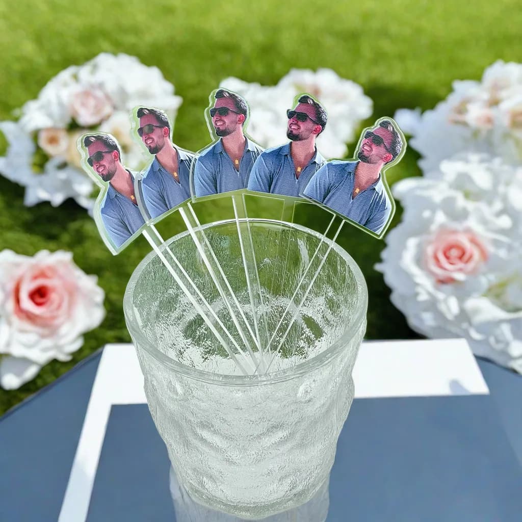 12/60/120pcs stampa personalizzata regalo di nozze agitatori per Cocktail decorazioni per la tavola staffe per bevande per feste in acrilico personalizzate Souvenir per il battesimo