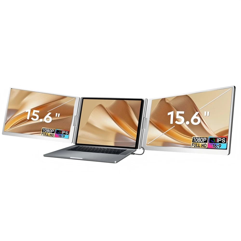 Monitor portatile da 15,6 pollici all'ingrosso in fabbrica con doppio display LCD IPS 1920 * 1080 per finestra e prolunga per schermo portatile MacBook