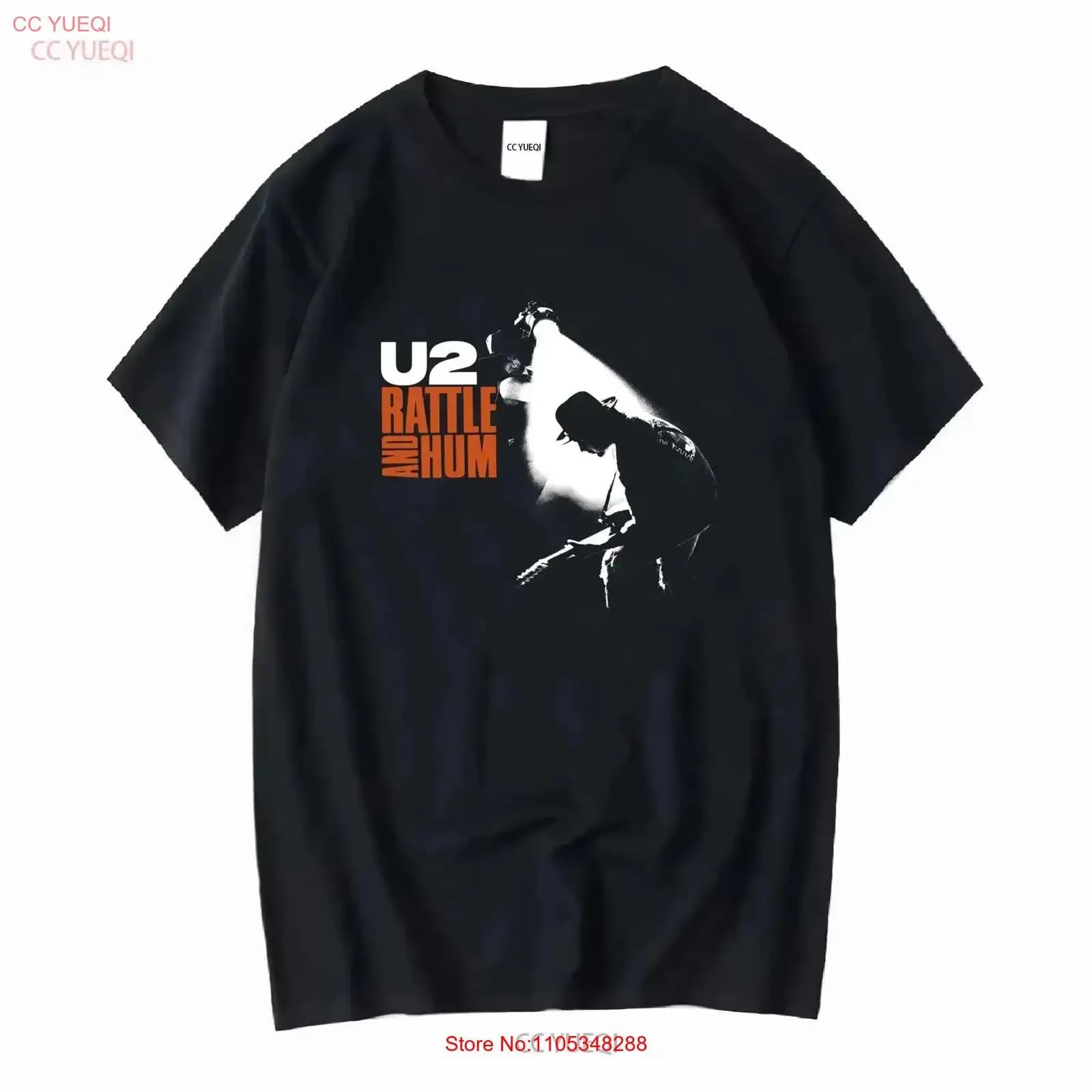 T-shirt U2 Rattle and Hum ufficiale anni '80 new wave Bono Joshua Tree vintage effetto lavato uomo Grafica morbida Traspirante Comoda