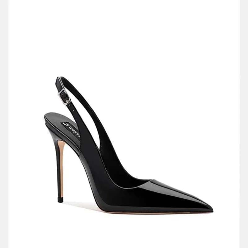 Sexy toe sandals with ultra high heel Elegant summer strap in patent leather High heels Fashionable dress Banchetto Women shoes