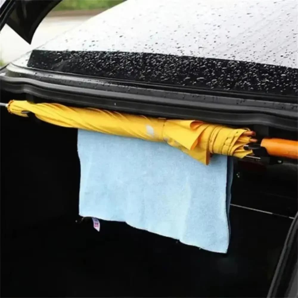 2 Pezzi Portaombrelli Universale per Auto, Organizzatore Interno, Gancio in Plastica per Bagagliaio, Nero, Clip Multifunzionale per Ombrello Auto