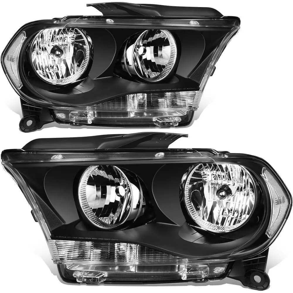 Gruppo Fari Anteriori Compatibili con Dodge Durango 2011 2012 2013, Sostituzione Fari Stile Originale, Lato Guida e Passeggero