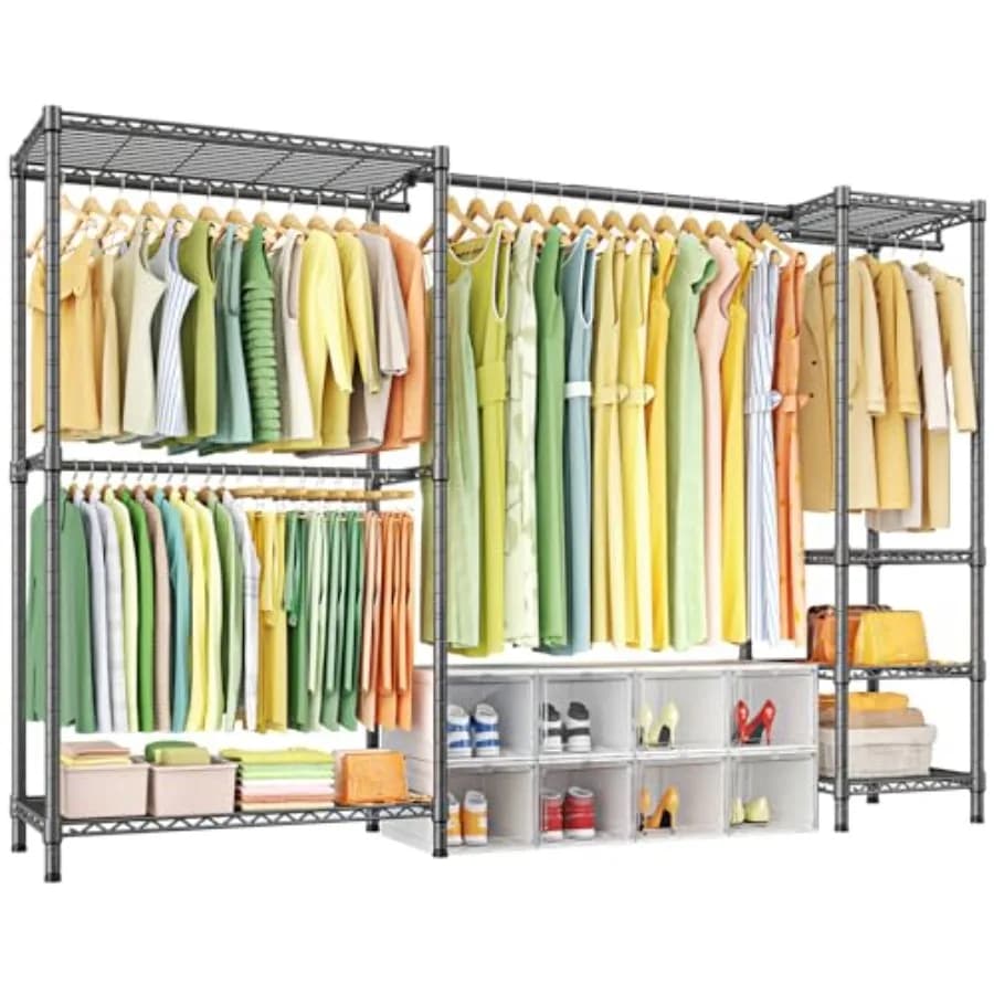 Ulif E10 clothes hanger with extendable rod, Stand Clothes hanger, Organizer Adjustable Wardrobe S