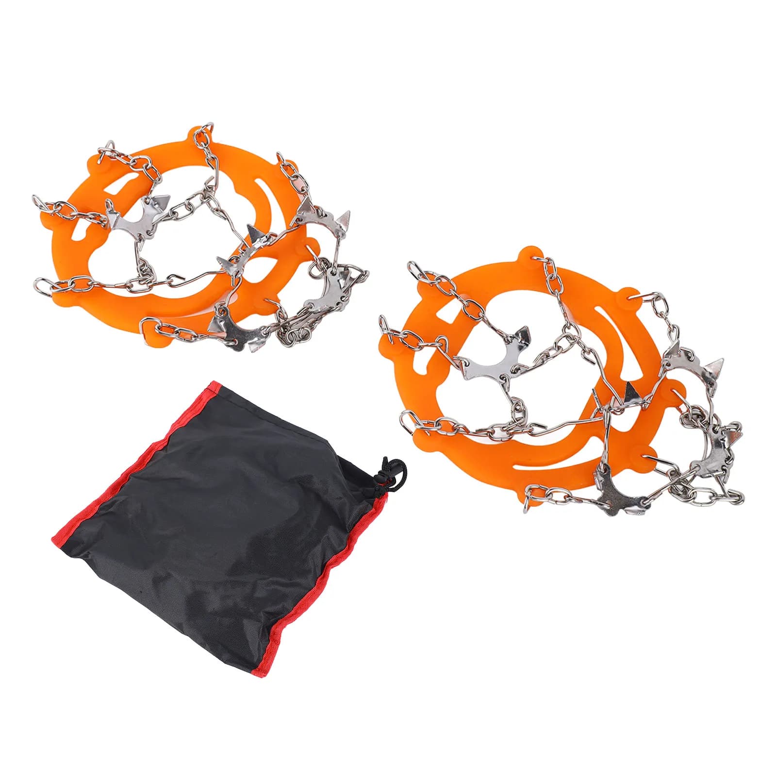 Ramponi Antiscivolo Arancioni per Scarponi da Trekking, Grip per Ghiaccio da Esterno per Alpinismo, Escursionismo, Arrampicata, Uomo e Donna