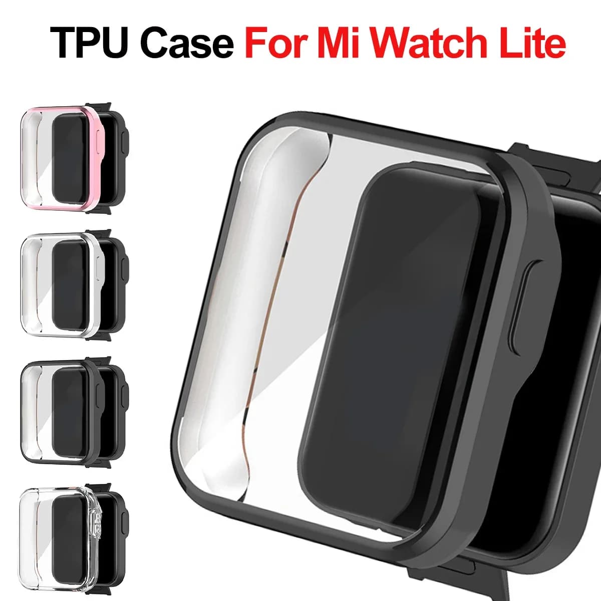 Custodia per Xiaomi Mi Watch Lite Redmi Watch Cover Paraurti Shell Frame Protezione schermo in TPU Accessori Smartwatch
