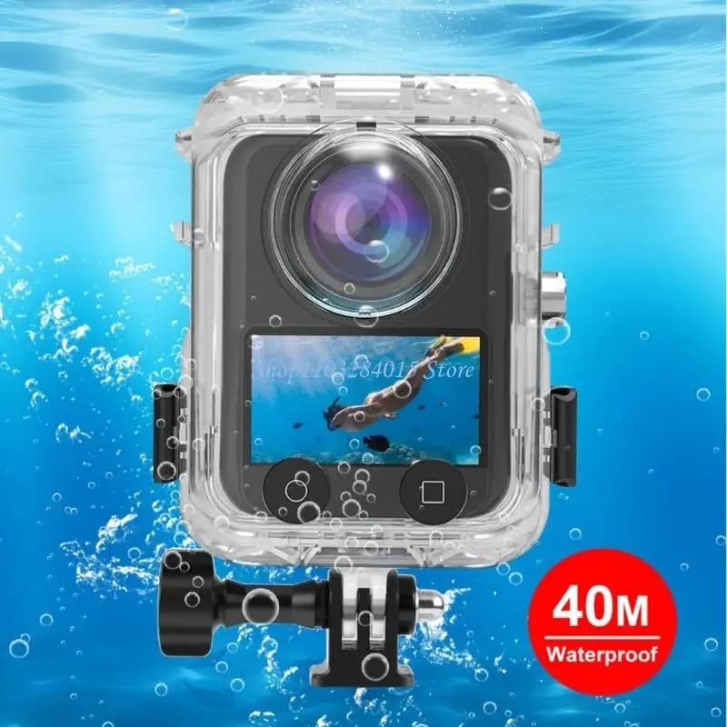 R6FF Clear View AntiFog Waterproof Housing for 360 Action Camera 40m Dive Cover