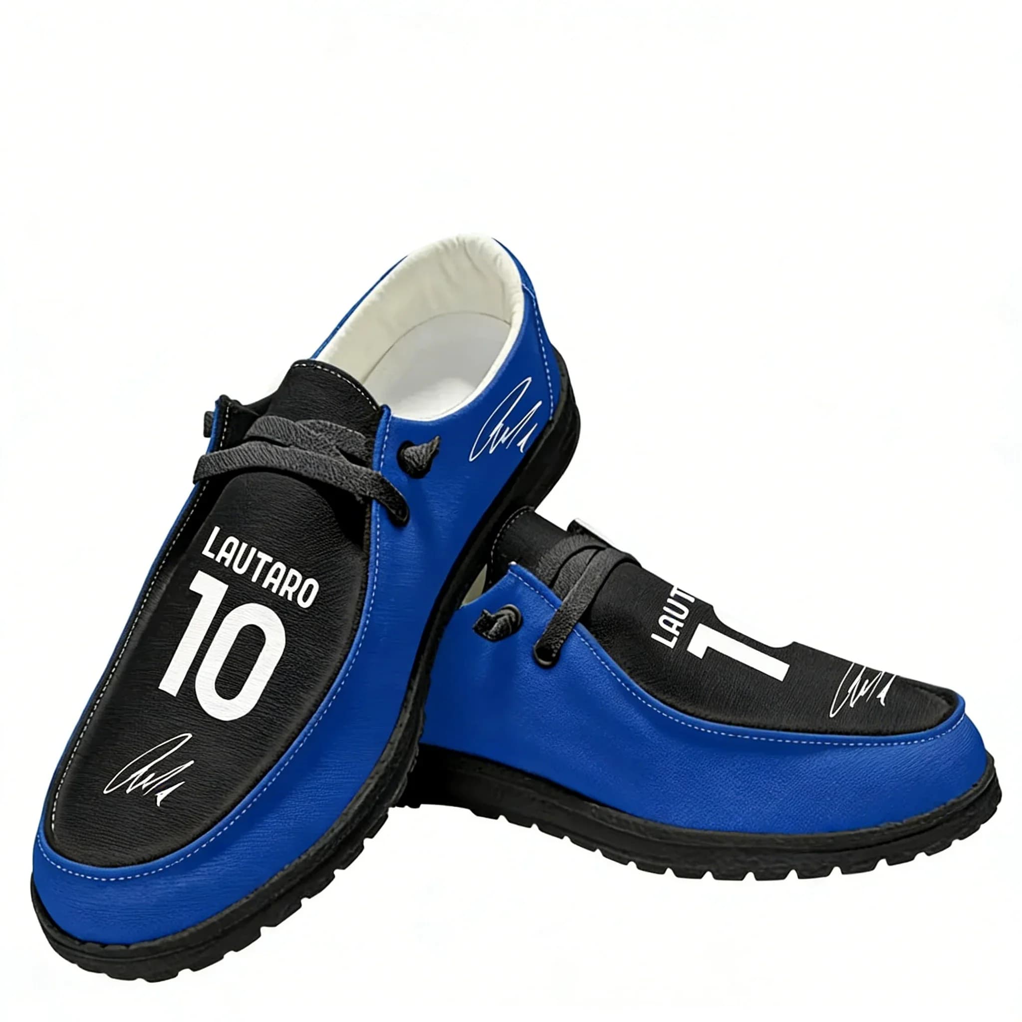 Lautaro No.10 Mocassini Uomo Donna Ragazzo Scarpe Casual Argentina Calciatore Stellare Leggere Calzature Piatte Personalizzate Nere 2025