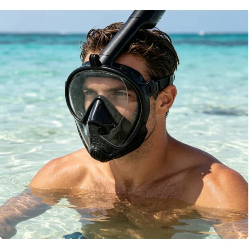 Professional Full Face Snorkel Mask Anti-Fog Diving Goggles for Adults & Kids Swimming