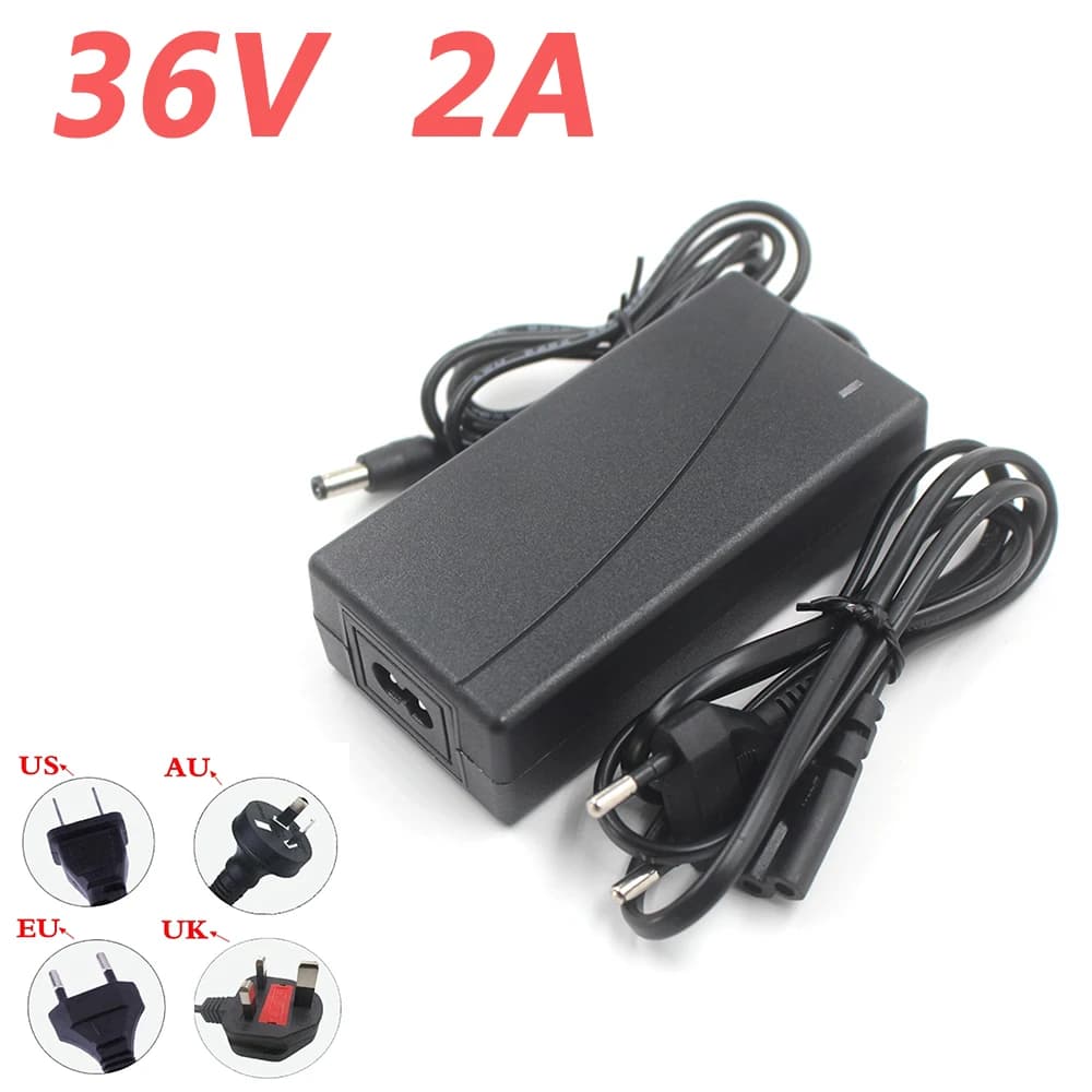 36V intelligent charger 2A lead charger for lithium battery DC5.5 * 2.1MM disposable plug ue