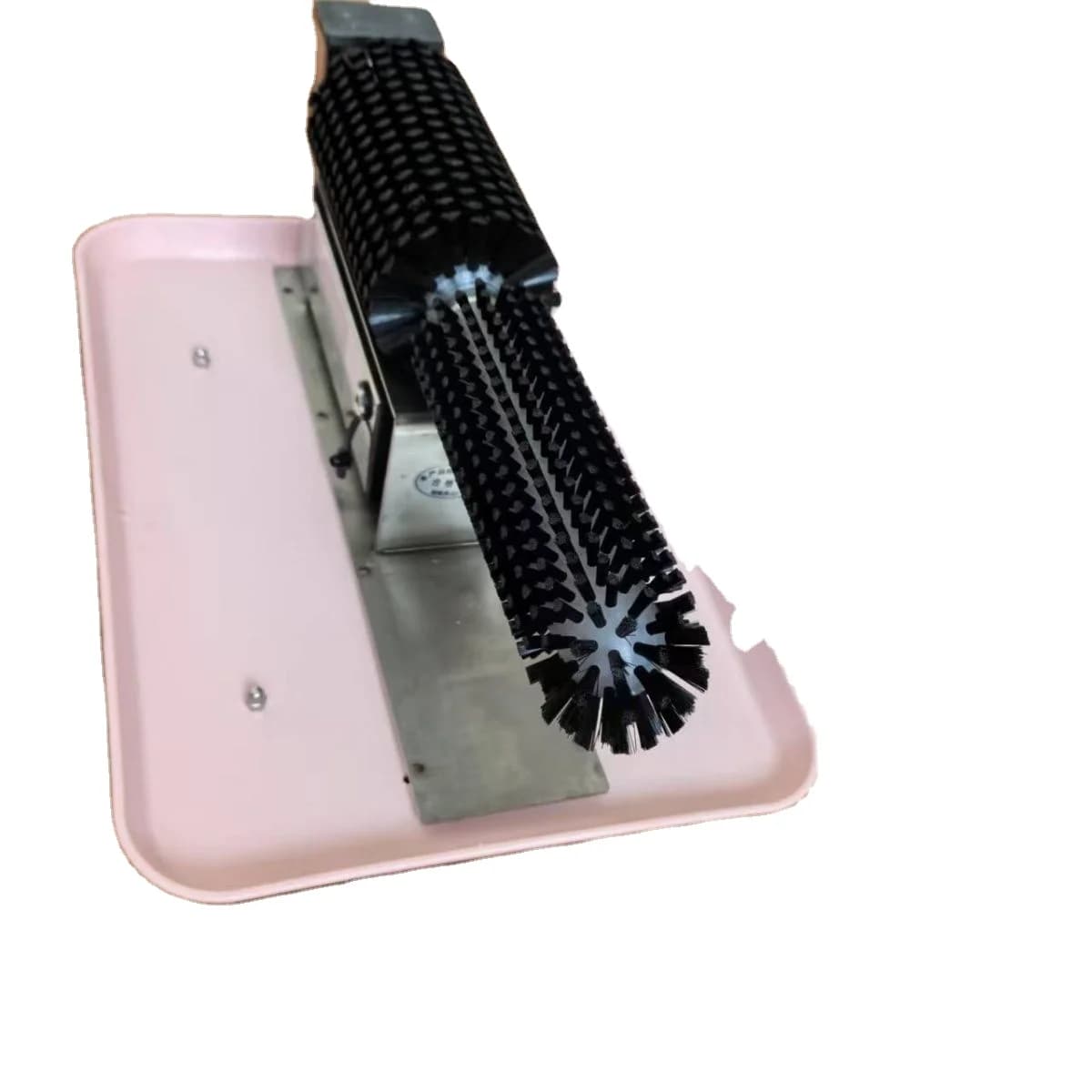 Base rosa, setole nere, lavapavimenti elettrico rotativo, spazzola per pulizia a batteria, spazzola per la pulizia della doccia, motore per la pulizia delle scarpe.