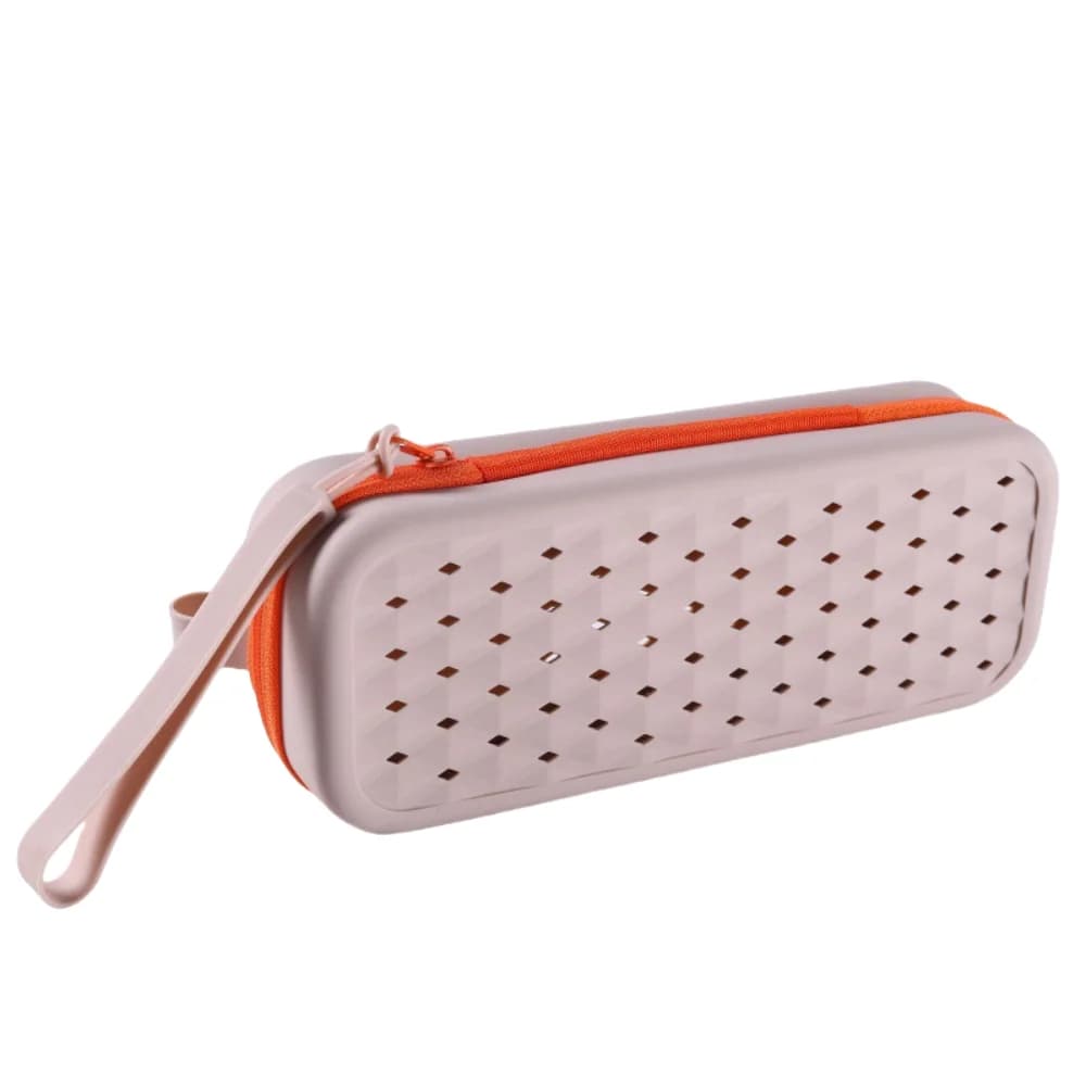Silicone portable swim glasses case Soft and breathable glasses case with waterproof zipper with exhaust hole