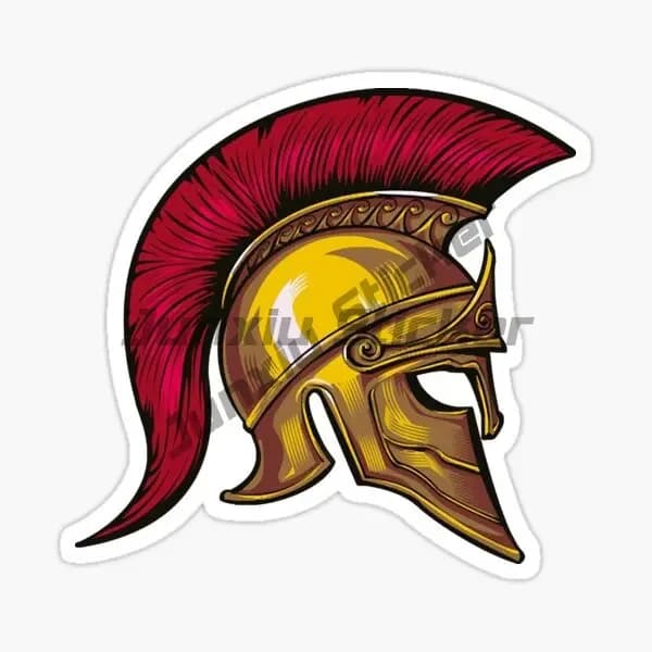 Adesivo Decorativo Spartan Warrior Roma Casco Scudo per Moto Bici Laptop Auto Camion Finestrino Fuoristrada