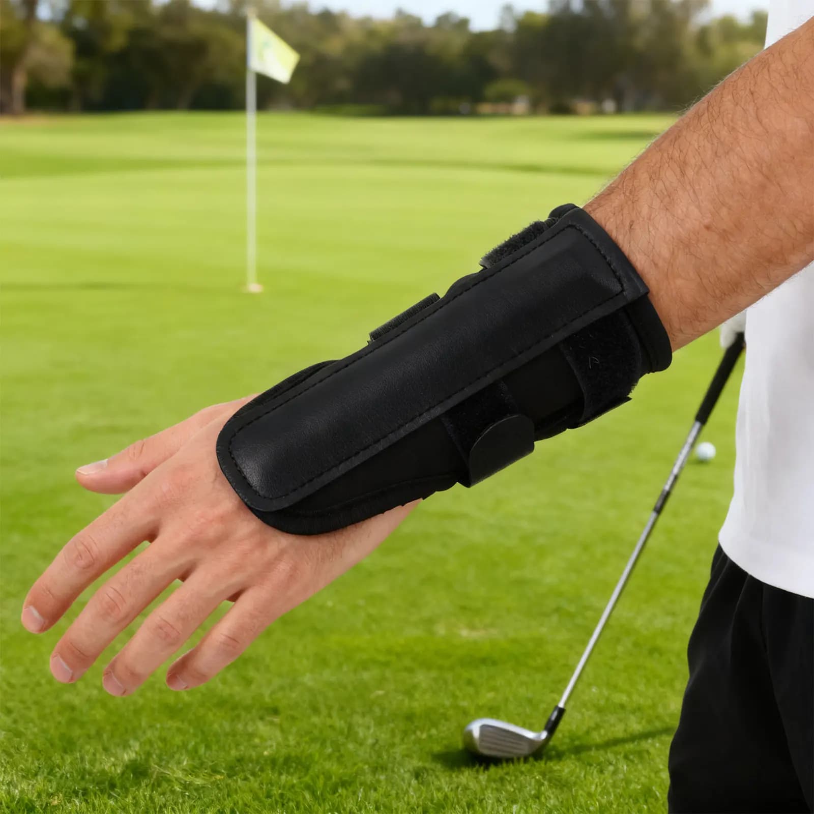 2 Pezzi Supporto da Polso per Golf, Ausilio per l'Allenamento dello Swing, Fascia Regolabile per la Correzione della Postura dello Swing del Golf, per la Stabilità del Polso e il Controllo della Posizione della Mano
