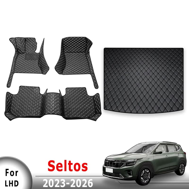 Tappetini per auto Tappeti per bagagliaio per Kia Seltos 2023 2024 2025 2026 Prodotti Accessori per interni auto Rilievi del piede Pedale impermeabile