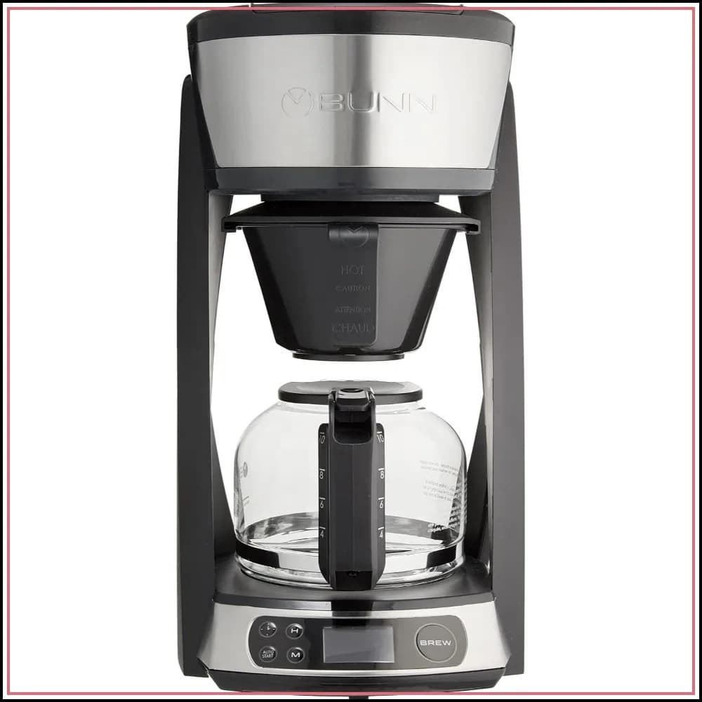 10-Cup Programmable Coffee Maker, Heat N Brew, Stainless Steel, Fast Brewing, Auto Shut Off