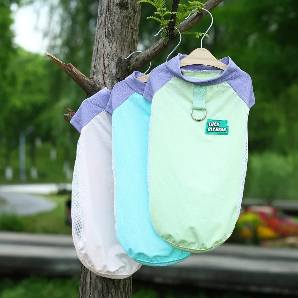 Dogs Cats UV Protection Vest Ice Silk Fabric, Sun Block, Breathable Mesh for Summer outdoor pet clothes