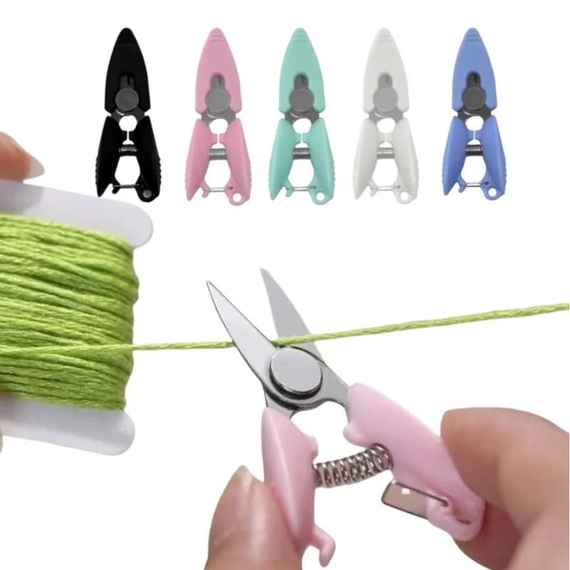 1 pz Mini forbici tascabili in metallo ufficio mano sinistra destra filo da ricamo artigianale punto croce utensile da taglio per cucire
