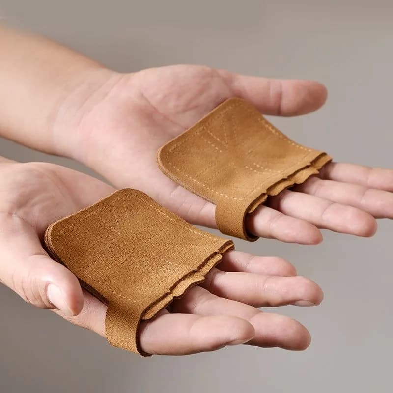 2pcs Fitness Gloves Pull‑Up Grip Straps Four‑Finger Gym Palm Protector Single Bar Auxiliary Gloves Training Gear For Men Women