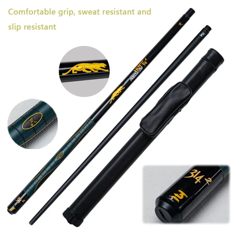 Stecca da biliardo professionale in carbonio con punta da 13mm in pelle con motivo leopardato con custodia per stecca da biliardo a 9 palline e carambola