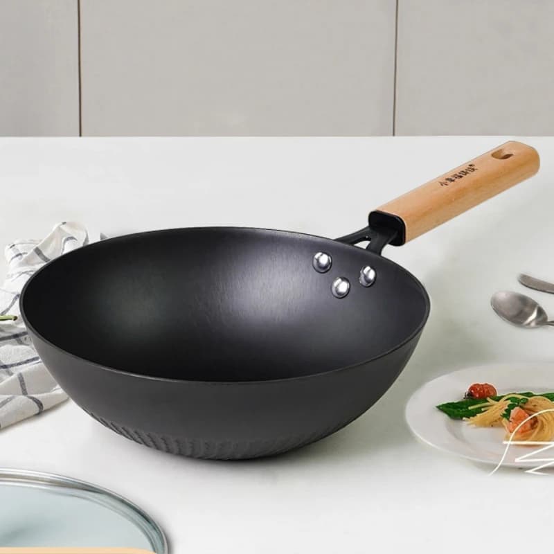 24 cm non-stick pan - Durable pan compatible with induction stove, kitchen pots without ecological coating