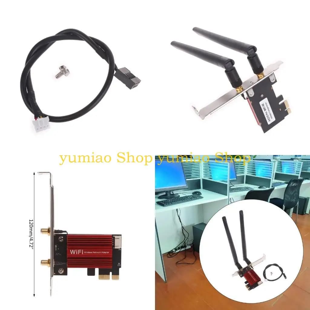 587b 2,4 g 6g Desktop Wifi WiFi Scheda BT5.2 Adattatore rete +Antenna per