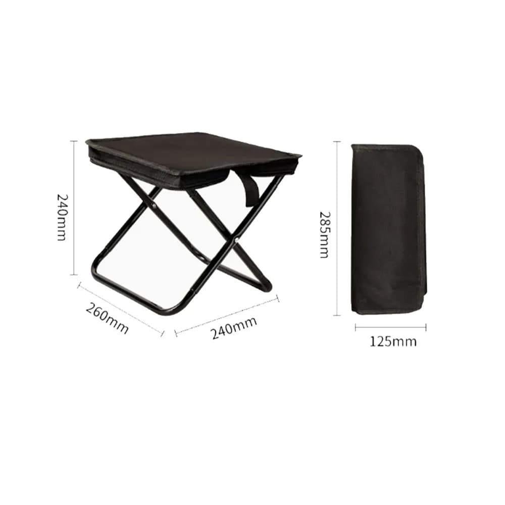 Sedia da Campeggio Pieghevole in Lega di Alluminio Dorata con Borsa Portaoggetti, Sedile Portatile, Ideale per Pesca e Campeggio