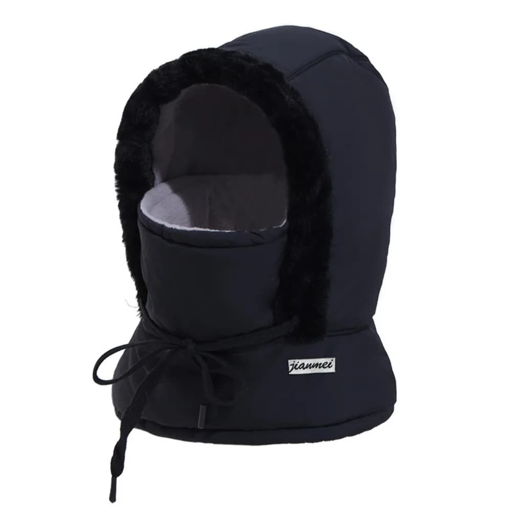 Neck Warmer Down Cotton Balaclava Ski Mask Windproof Warm Beanies Cap 4-in-1 Dustproof Ear Protection Hat Unisex