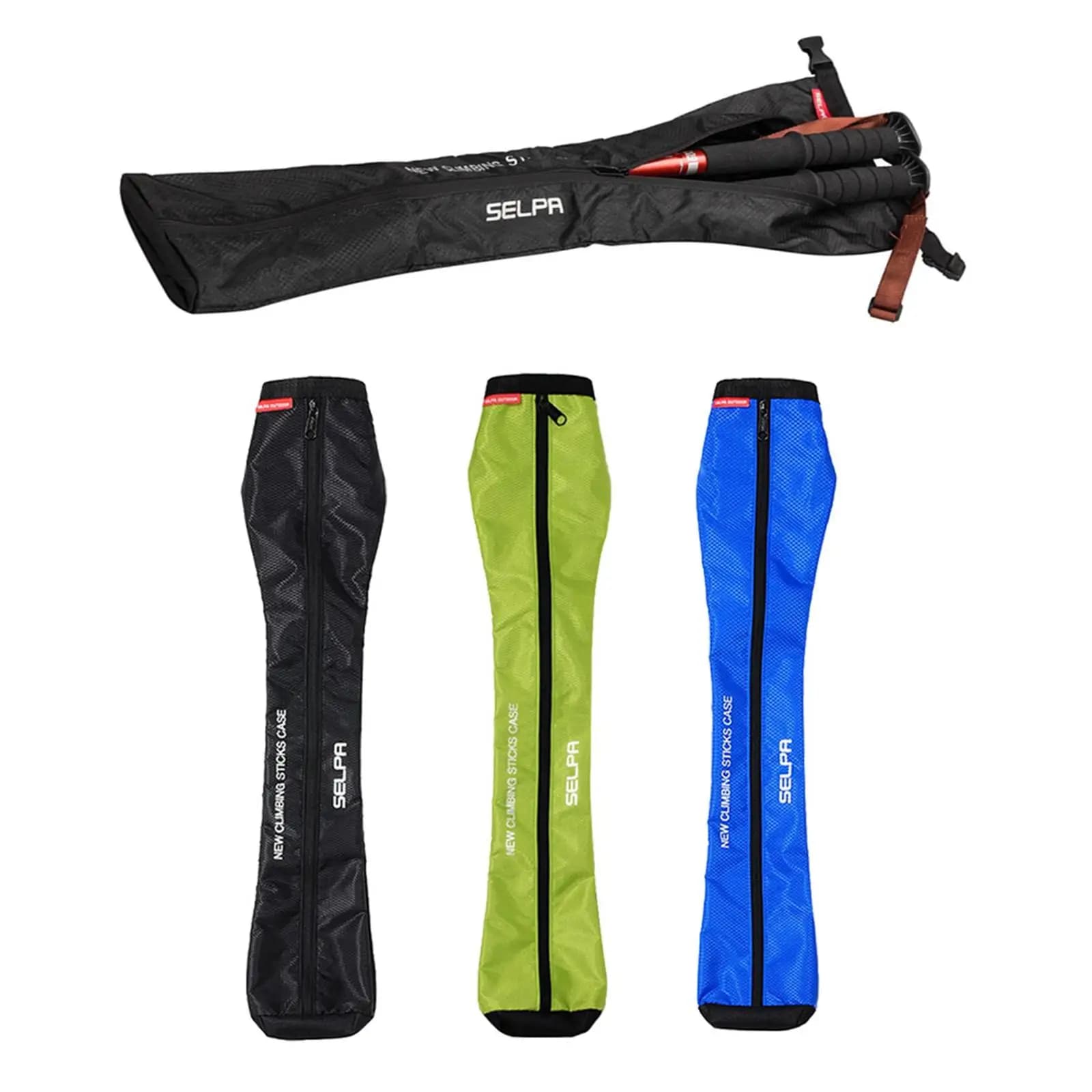 Outdoor transport bag kit with portable trek stick die