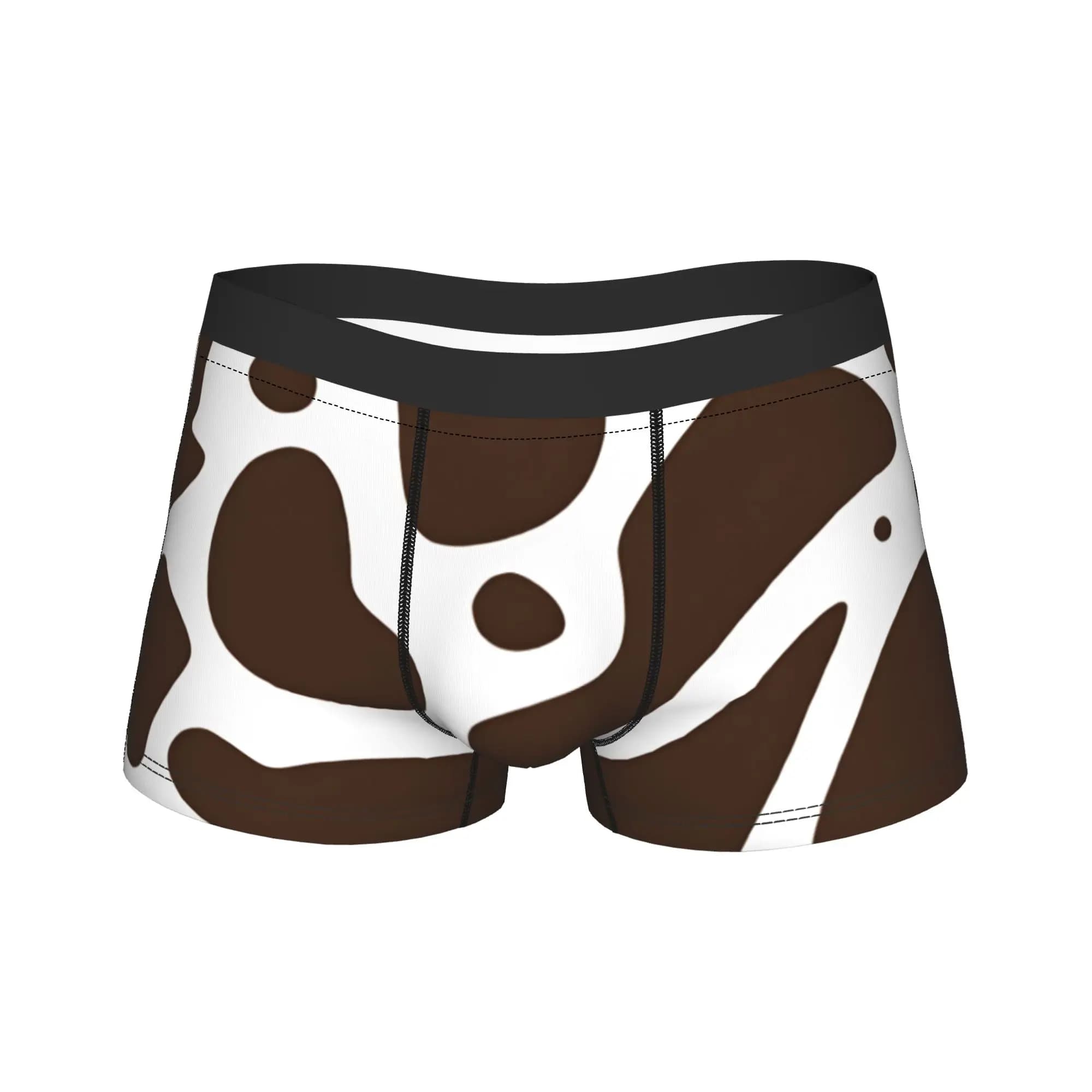 Cow Print Design Underwear Man Shorts Briefs Soft Trend Boxershorts High Quality Printing Plus Size Underpants