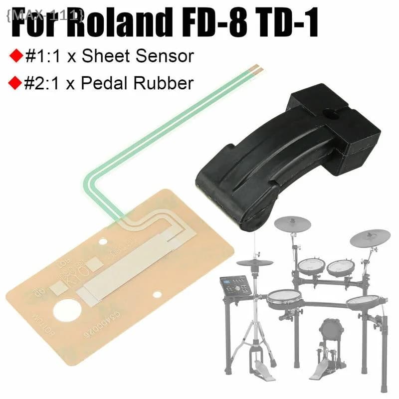 【F2-MAX111】1 Set di Ricambi in Gomma per Sensore Attuatore Pedale Hi-Hat per Batteria Roland FD-8 TD-1 TD-9 TD-11 TD-15 TD-17