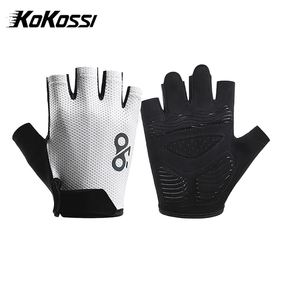KoKossi Summer Cycling Gloves Men Women Anti Slip Shock Half Finger Breathable Running Fitness Gym Riding Bicycle Gloves