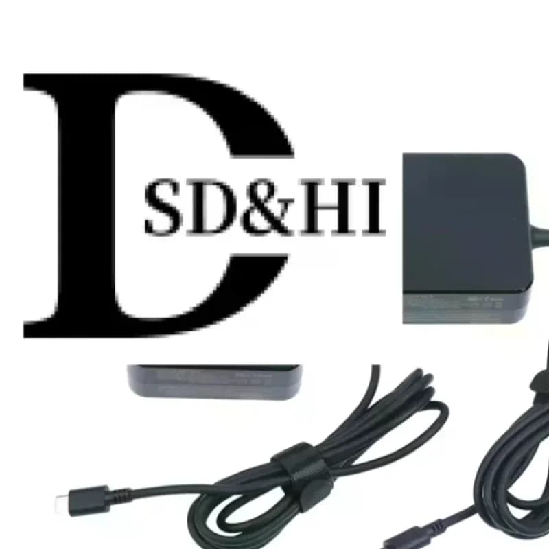 Caricabatterie USB-C da 65W 20V 3.25A con spina EU/US, adattatore di alimentazione CA per laptop di varie marche.