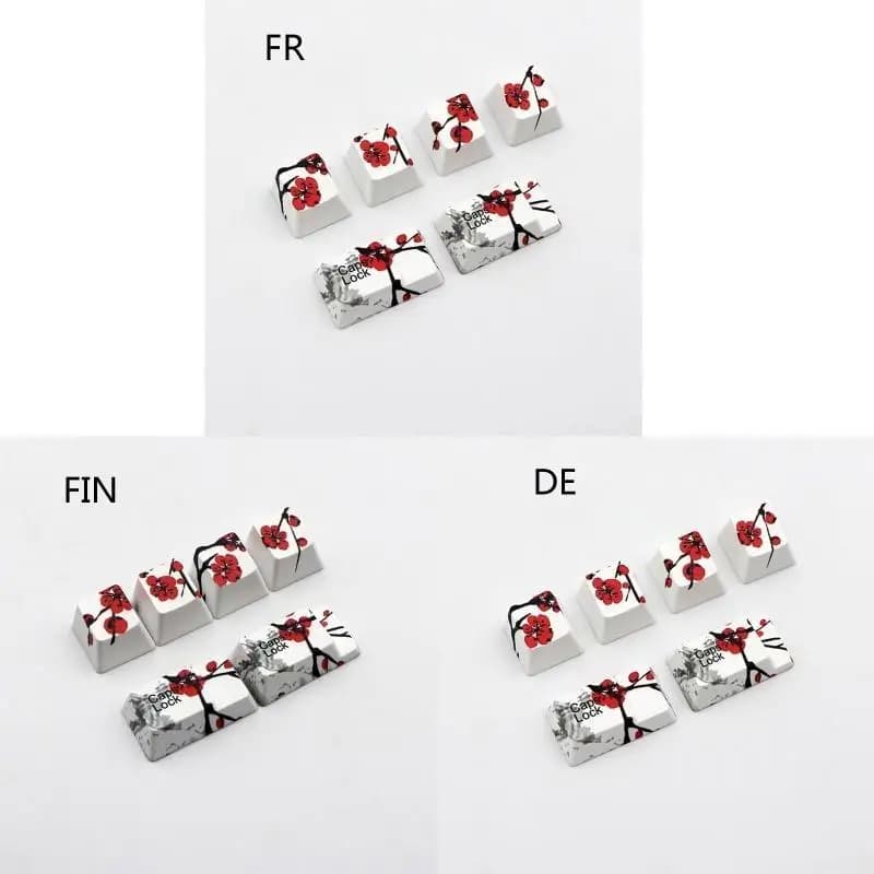 652f Plum Blossom OEM KeyCap 111 Thick PBT Sub tye for Mechanical Keyboard