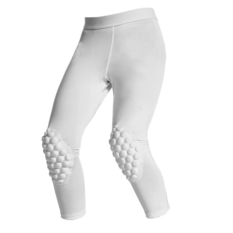 Kids Antique Sports Pants Compression Knee Protector Leggings Length 3/4 Football Basket Sports Training Clothing for Kids
