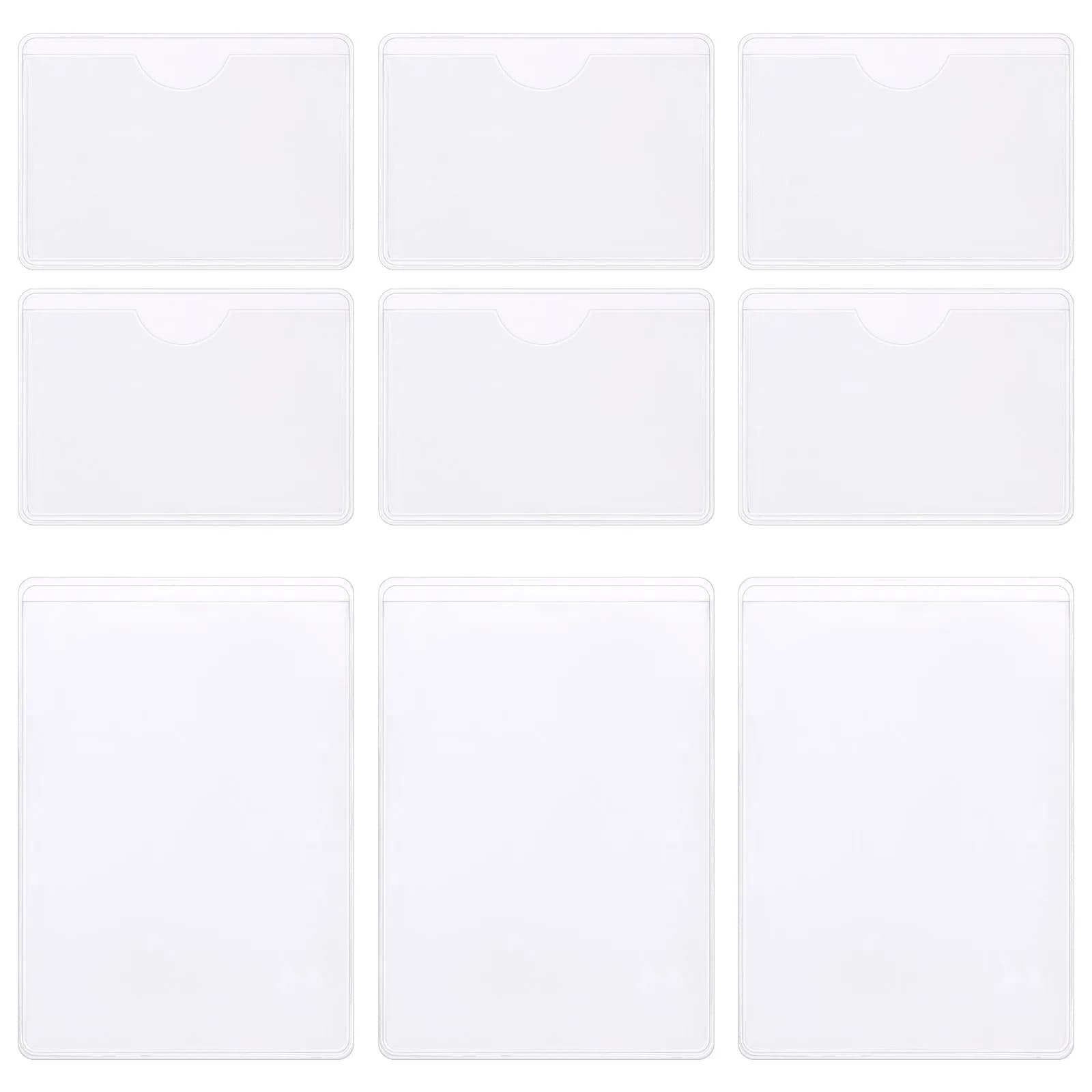 50 Pezzi Buste Porta Carte Trasparenti Autoadesive per Etichette, Protezione Badge, Viaggi, Ufficio, Magazzino