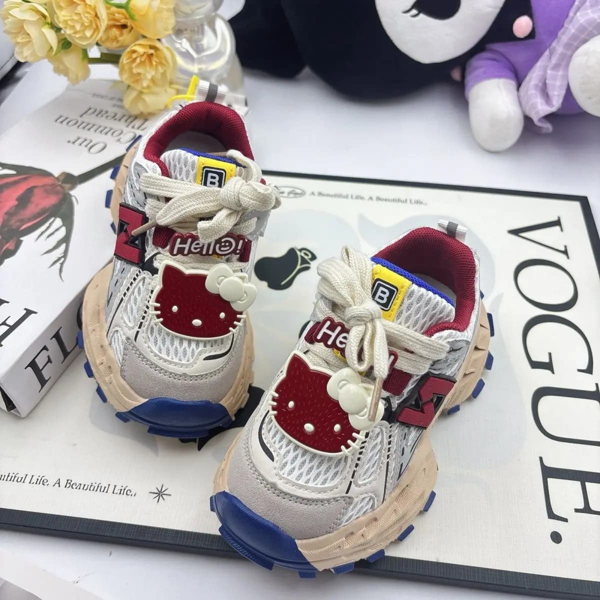 Sanrio Hello Kitty Scarpe sportive Bambini Primavera Autunno Sneakers casual Anime Scarpe da tennis Scarpe da basket per ragazze Scarpe da corsa di moda