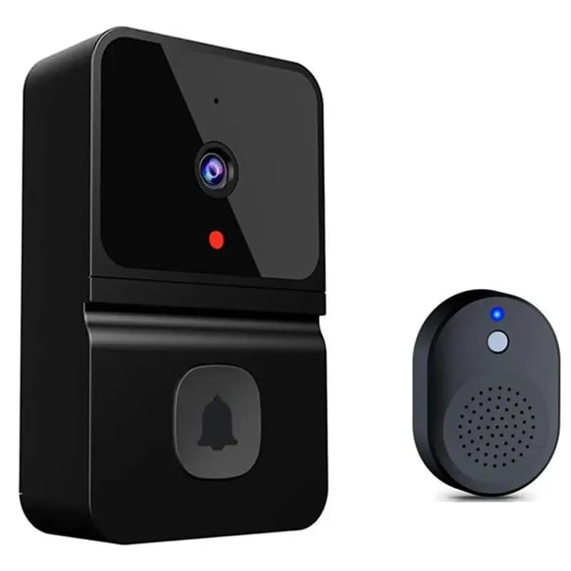A7THK-Smart Video Door Bells Wireless Wifi Video Doorbell With Camera Black Plastic PIR Motion Detection